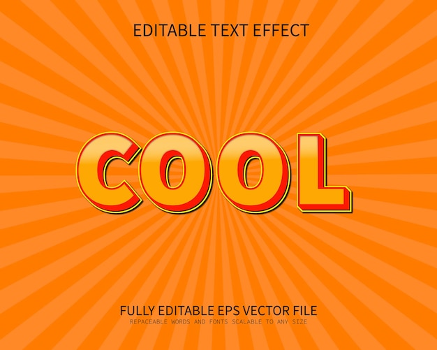 Vecteur effet de texte 3d modifiable