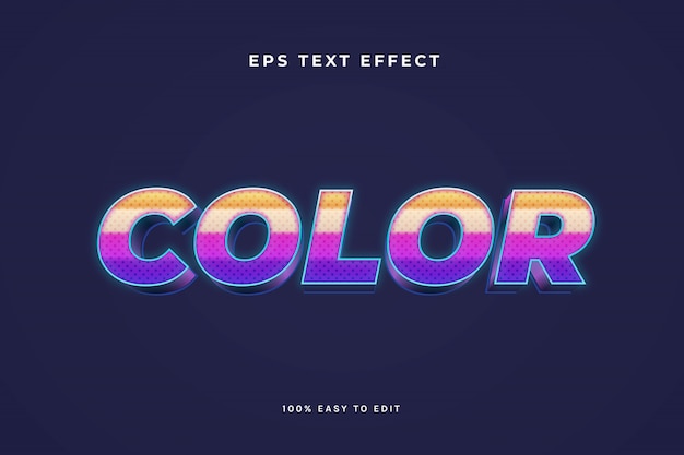 Effet De Texte 3d Néon Coloré