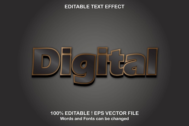 Effet de texte 3D numérique EPS