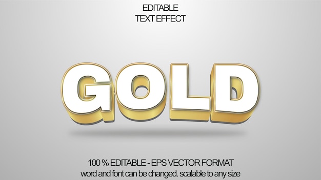 Effet de texte 3D en or