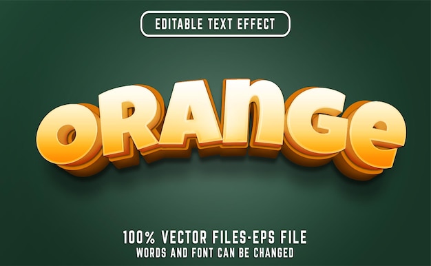 Effet De Texte 3d Orange Psd Premium