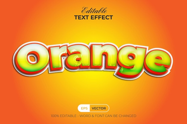 Effet de texte 3D orange