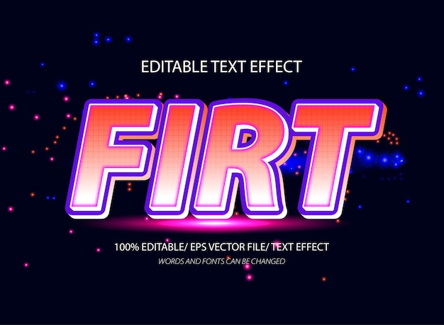 Effet de texte 3D rééditable et style de texte rééditable