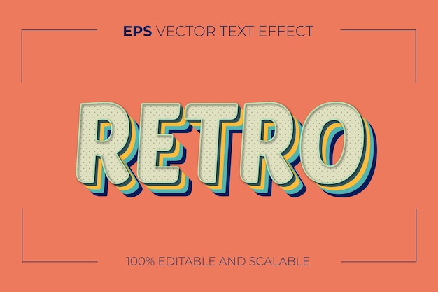 Effet De Texte 3d Rétro