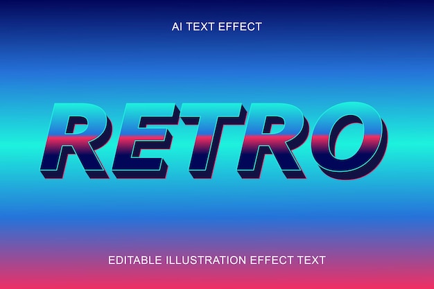 Effet De Texte 3d Rétro