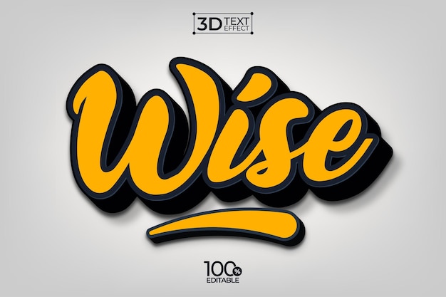 effet de texte 3D sage