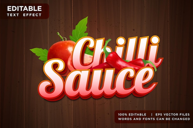 Effet De Texte 3d Sauce Chili