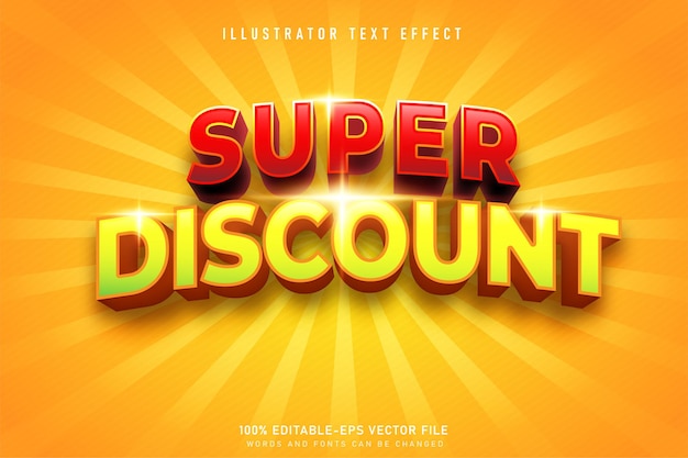 Effet De Texte 3d Super Discount Avec Fond Jaune