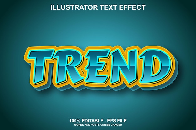 Vecteur effet de texte 3d tendance modifiable