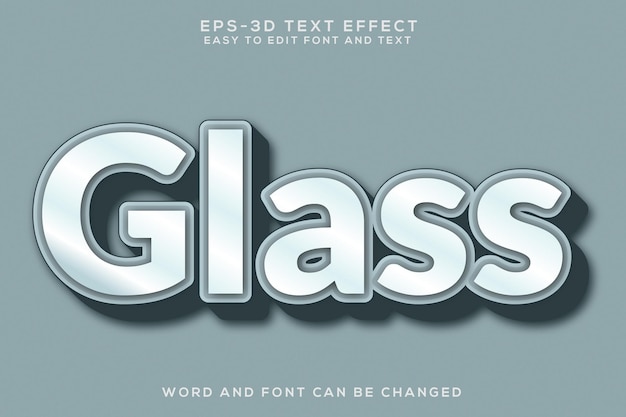 Effet de texte 3D en verre