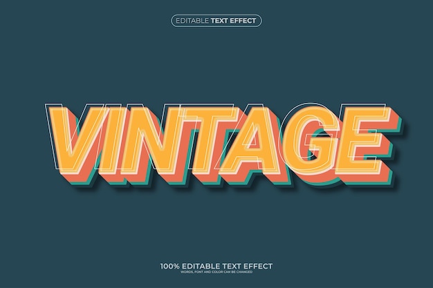 Effet De Texte 3d Vintage