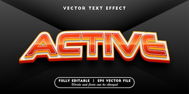 Effet de texte actif avec style de texte modifiable