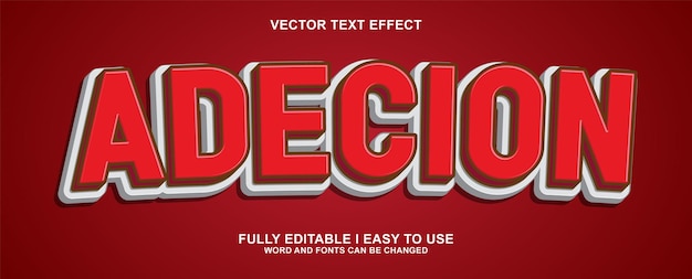 Effet de texte Adecion police modifiable
