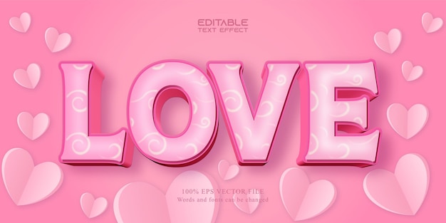 Effet de texte d'amour pour la Saint-Valentin
