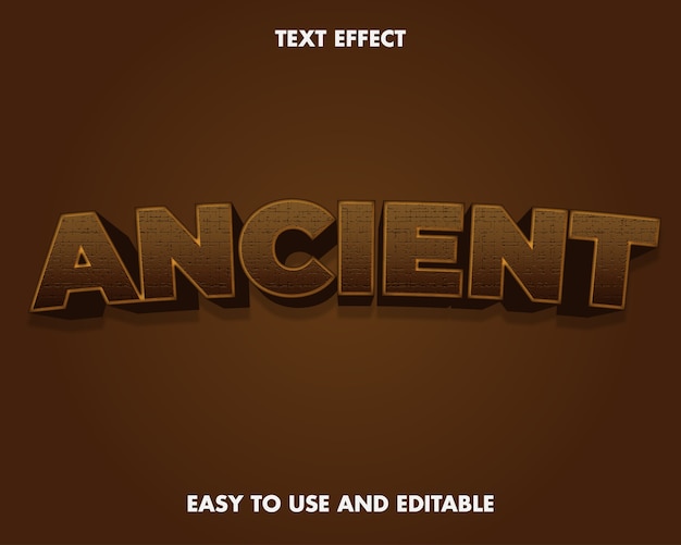 Effet de texte ancien. Style de police modifiable.