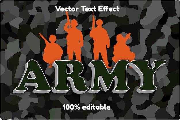 Effet De Texte Armée Modifiable