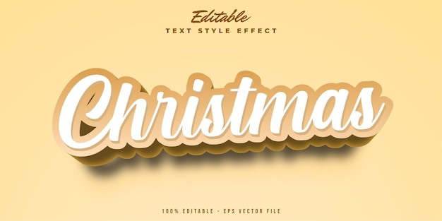 Effet de texte d'autocollant de Noël rétro modifiable style de texte des années 70 et 80