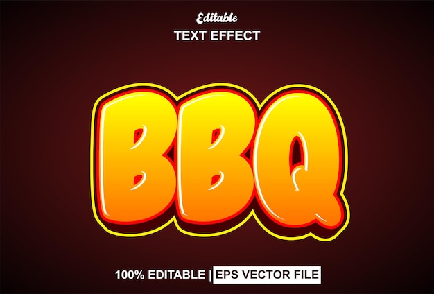 Effet De Texte Barbecue Avec Style 3d Et Modifiable