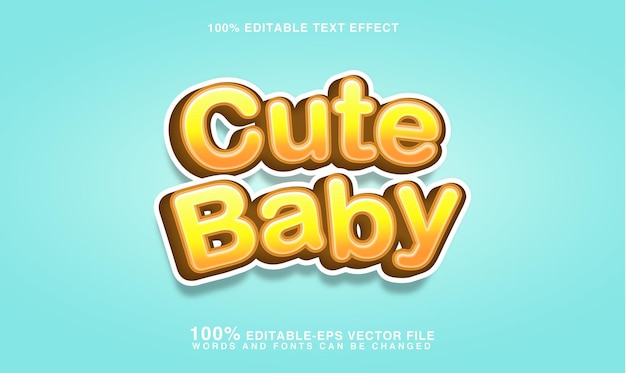 Effet de texte bébé mignon