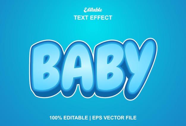 Effet De Texte Bébé Et Modifiable