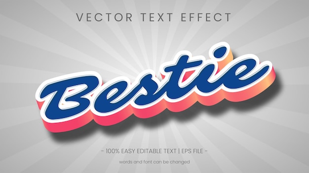 Effet De Texte Bestie Style D'apparence 3d