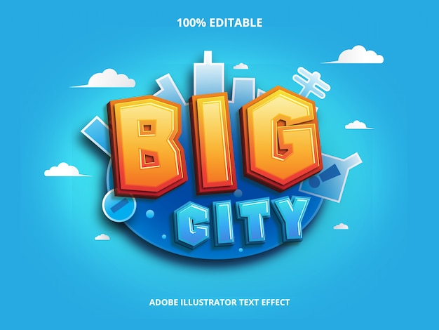 Effet De Texte Big City Modifiable