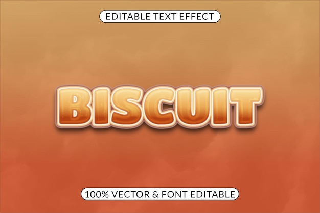 Effet De Texte De Biscuit Facilement Modifiable