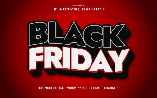 Effet De Texte Black Friday Eps Modifiable