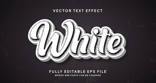 Effet de texte blanc modifiable sur fond noir