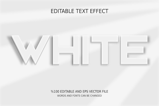 Effet De Texte Blanc Modifiable