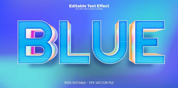 Effet De Texte Bleu Modifiable Dans Un Style Tendance Moderne