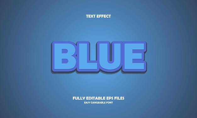 Effet de texte bleu modifiable