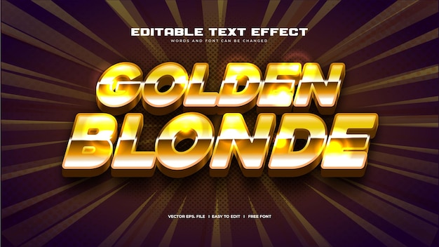 Effet De Texte Blond Doré