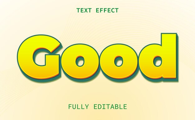Effet de texte Bon style de modèle 3D texteffect 3D