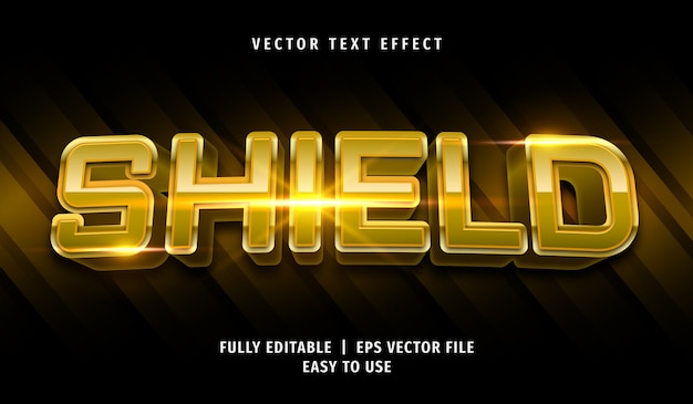 Effet de texte de bouclier, style de texte modifiable