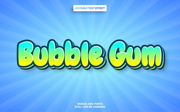 Effet De Texte Bubble Gum