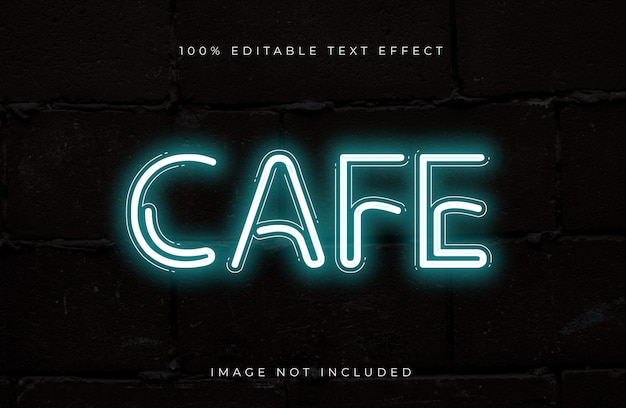 Effet De Texte Café Modifiable Au Néon