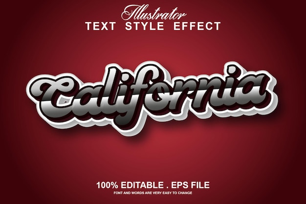 effet de texte californien modifiable