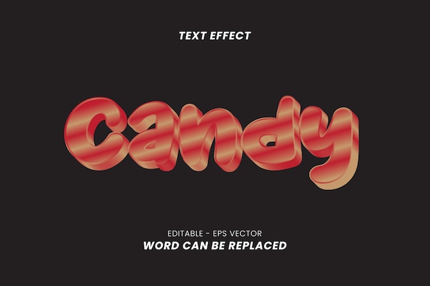 Effet de texte Candy avec lettres 3D