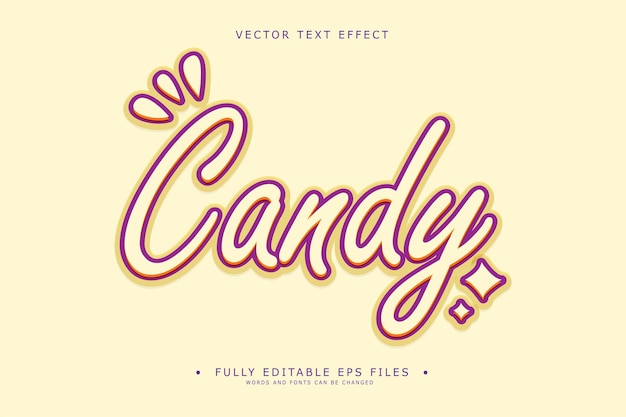 Effet De Texte Candy Modifiable