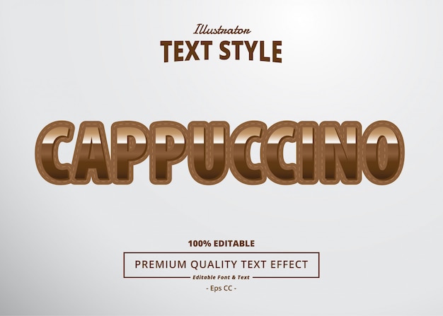 Effet de texte cappuccino