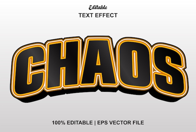 Effet De Texte Chaos Avec Style 3d Et Modifiable