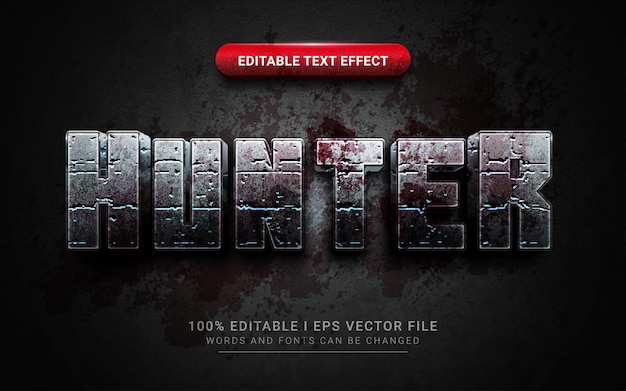 Effet de texte chasseur