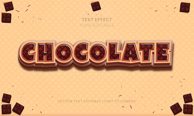 Effet De Texte Chocolat 3d