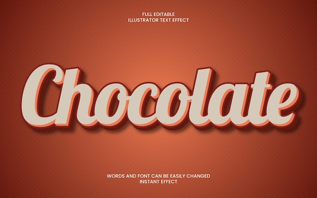 Effet Texte Chocolat
