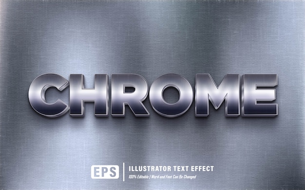 effet de texte chrome - modifiable