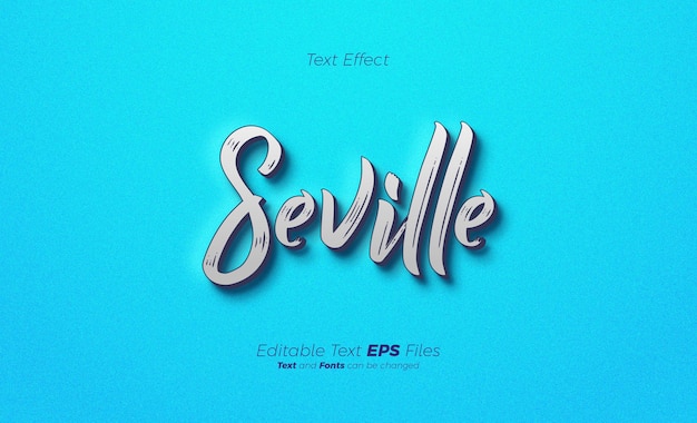 Effet de texte classique avec un bleu clair et doux