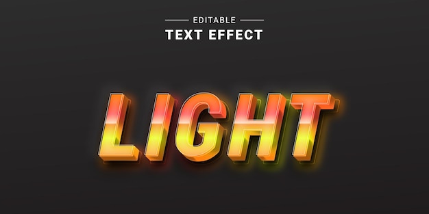 Effet de texte coloré 3D modifiable