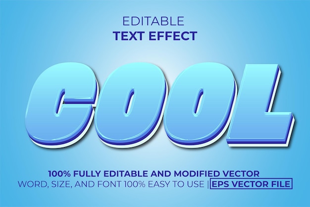 Effet De Texte Cool Facile à Modifier Vecteur Premium