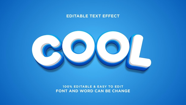 Effet de texte cool avec un style vectoriel 3D modifiable